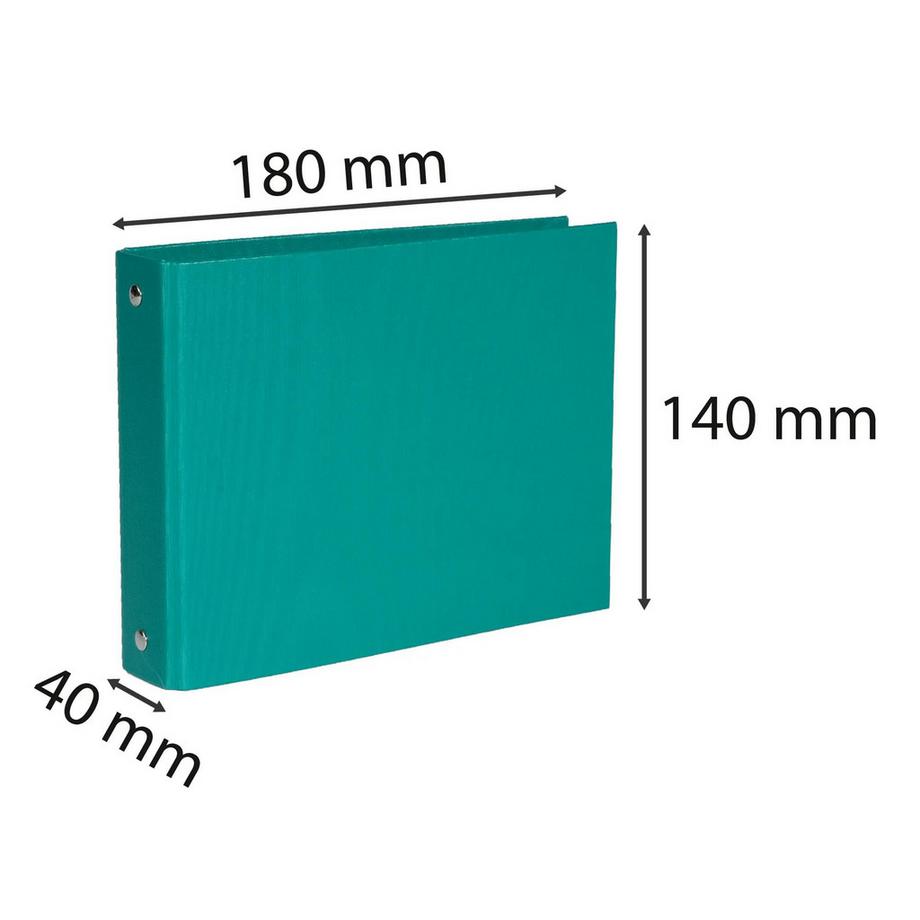 Exacompta Classeur rembordé polypropylène pour fiches bristol 100x150 2 anneaux 25mm - x 10  