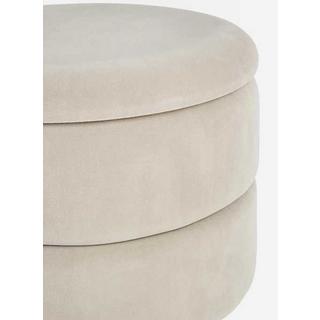 mutoni Tabouret rembourré Pavlina avec espace de rangement beige 38x38cm  