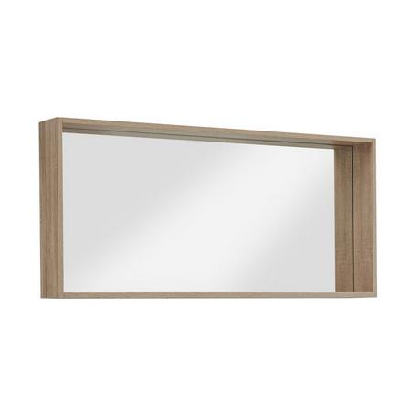 Vente-unique Miroir de salle de bain avec rebord coloris naturel clair - L120 x H55 cm - QUADRA  