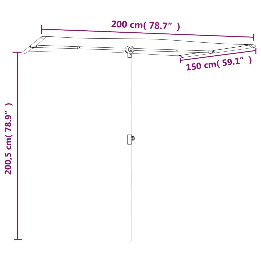 VidaXL Parasol de jardin  