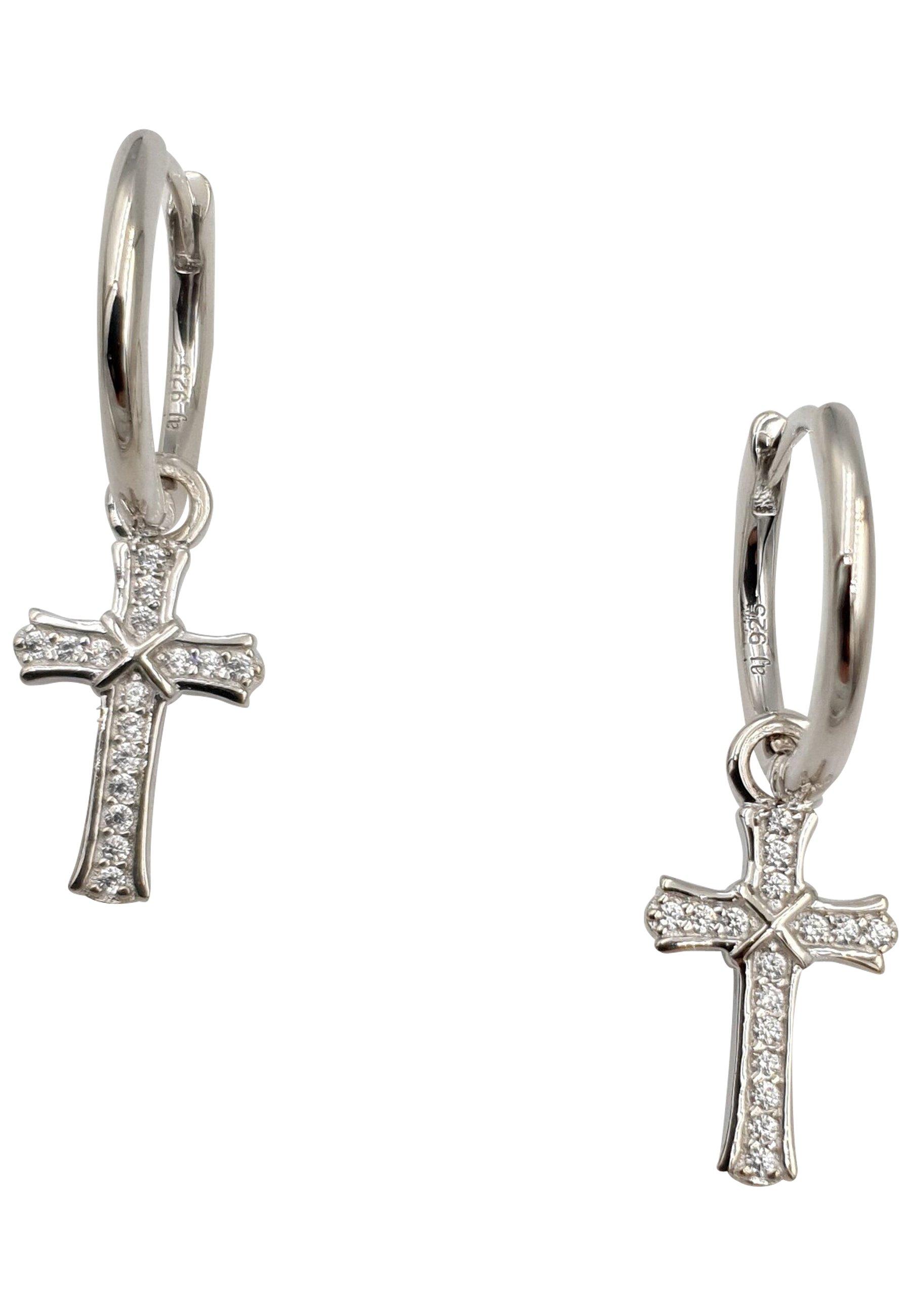 HEBE JEWELS  Kreuz Ohrringe mit Zirkonia 