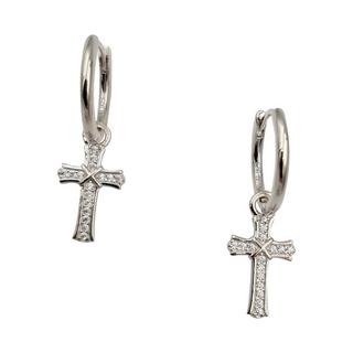 HEBE JEWELS  Kreuz Ohrringe mit Zirkonia 