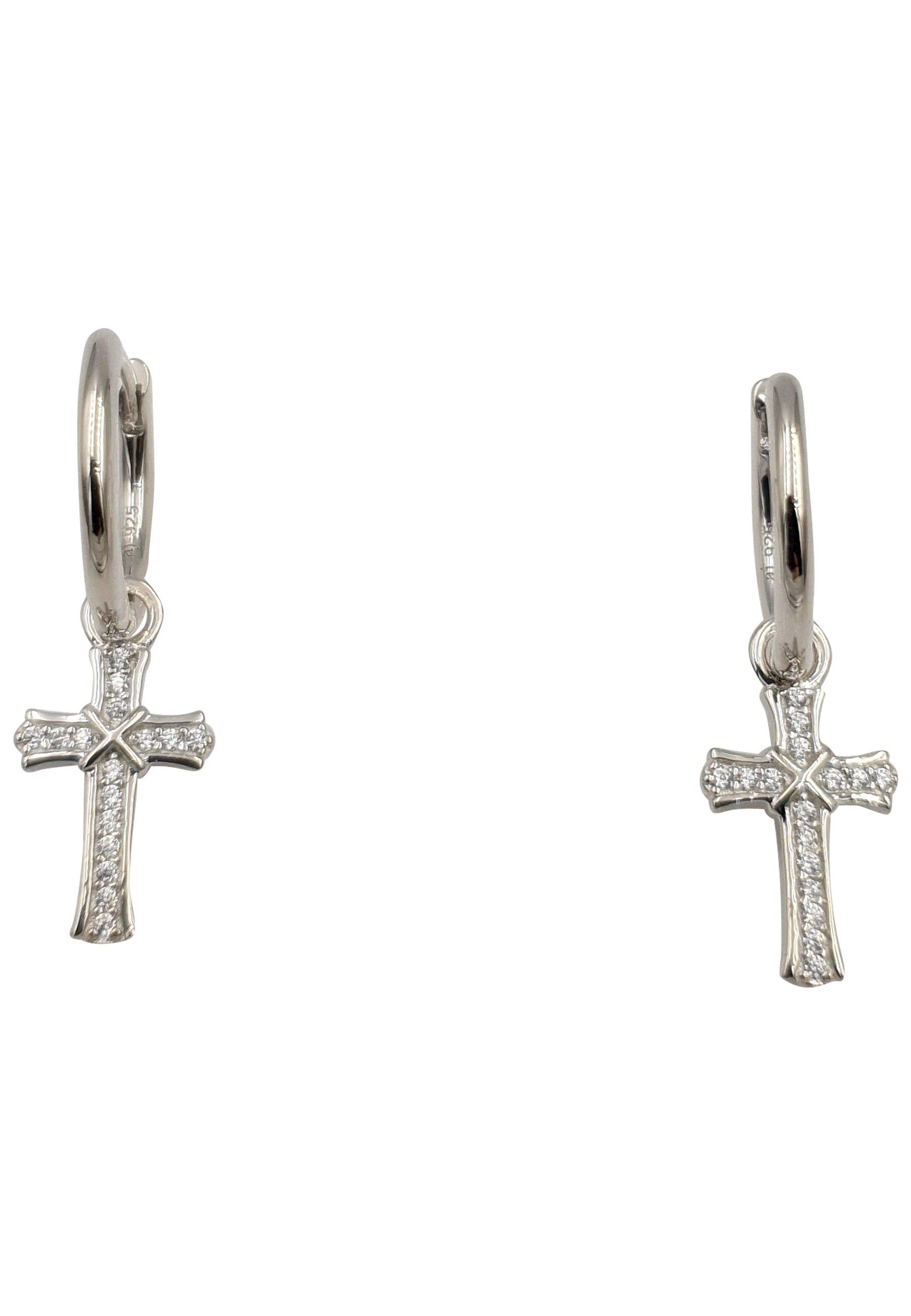 HEBE JEWELS  Kreuz Ohrringe mit Zirkonia 