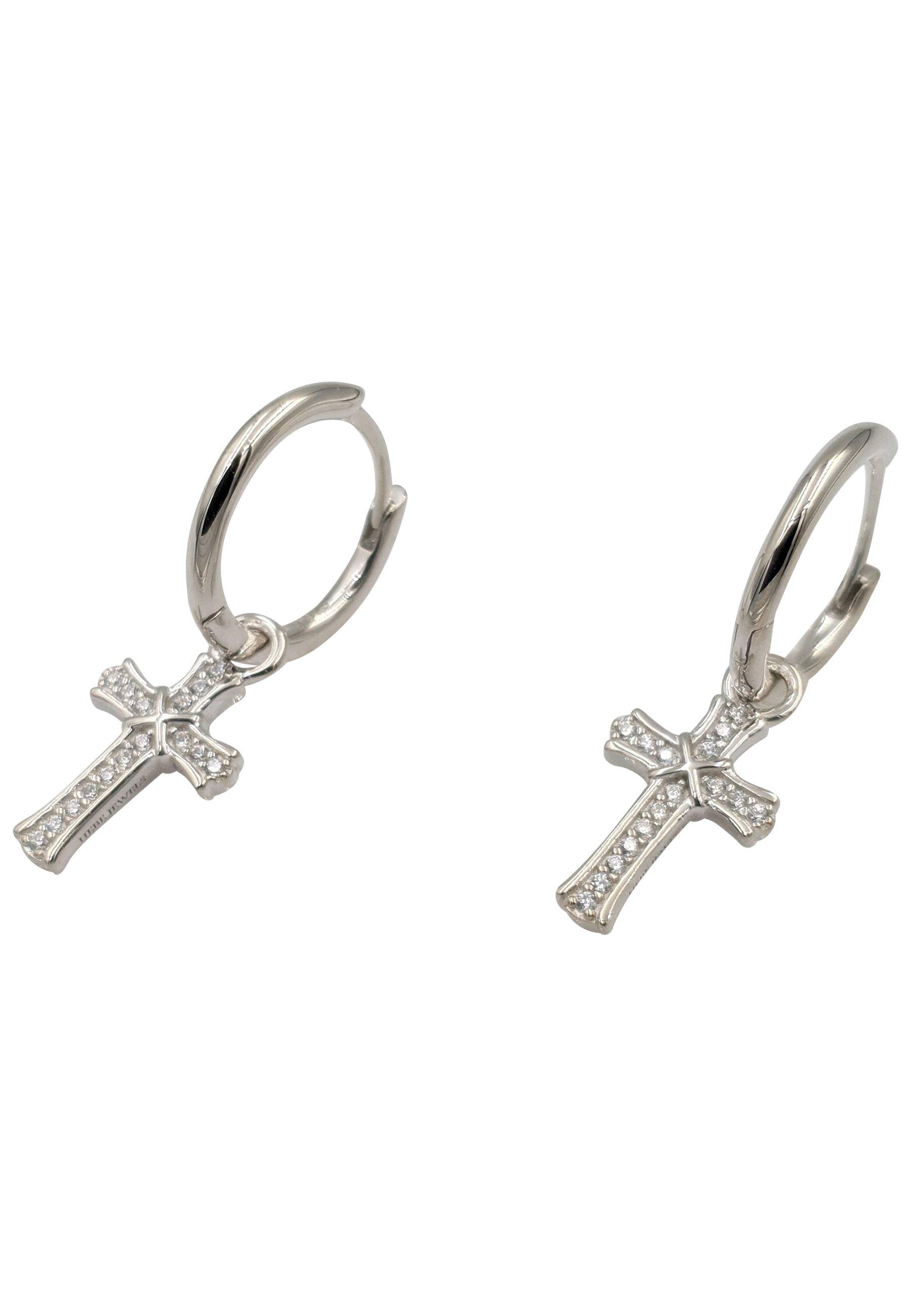 HEBE JEWELS  Kreuz Ohrringe mit Zirkonia 