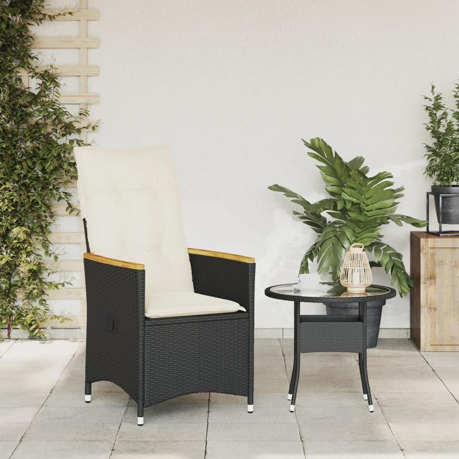 VidaXL Chaise de jardin inclinable rotin synthétique  