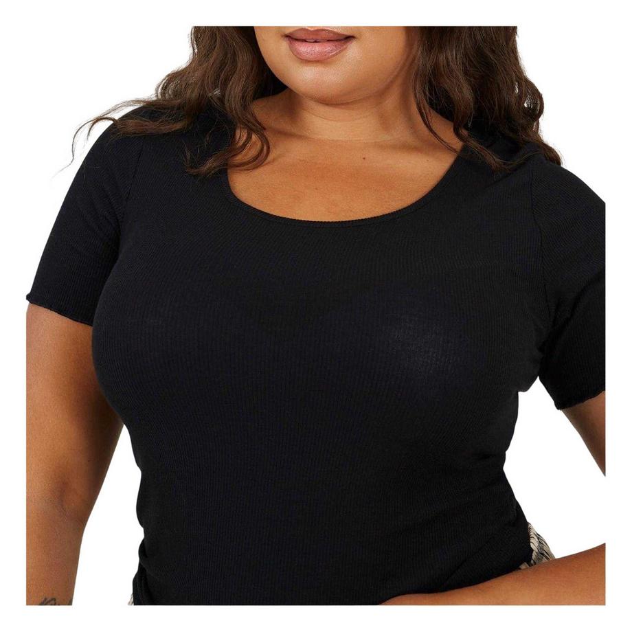 Brave Soul T-Shirt Taille Plus Coupe Slim Col Rond  