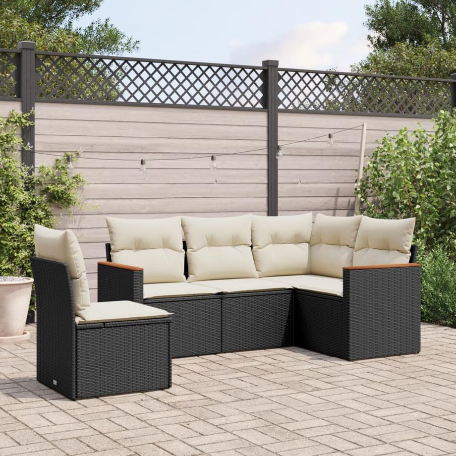 VidaXL set divano da giardino Polirattan  