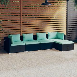 VidaXL set lounge giardino Polirattan  