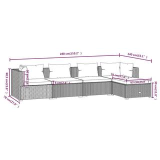 VidaXL Garten-lounge-set poly-rattan  