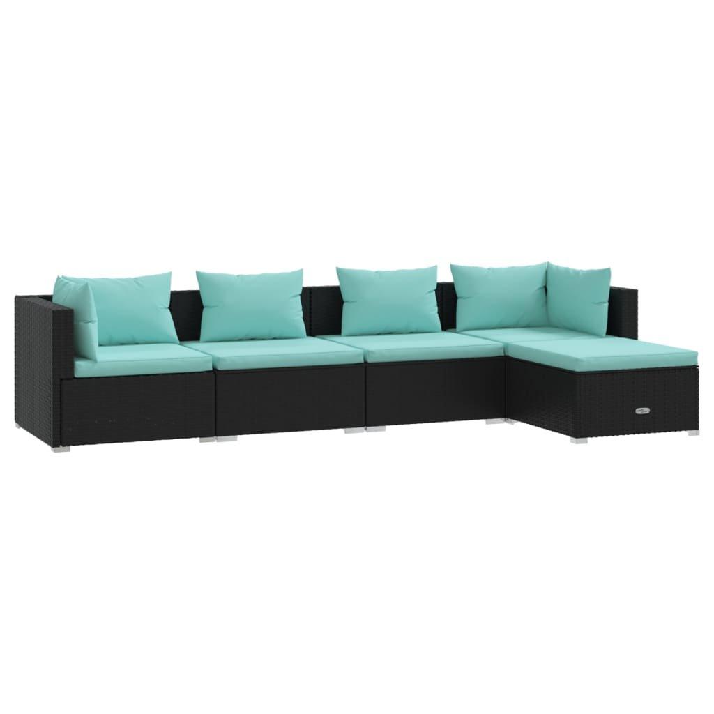 VidaXL set lounge giardino Polirattan  