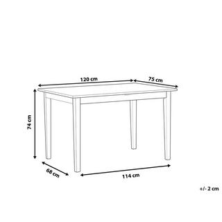 Beliani Table de repas en Bois d'hévéa Cottage HOUSTON  