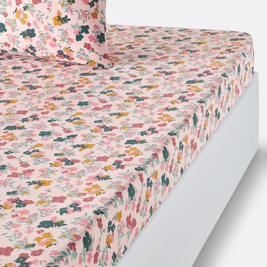 Drap housse coton lavé