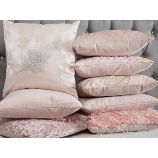 Beliani Lot de 2 coussins en Polyester Traditionnel SILENE  