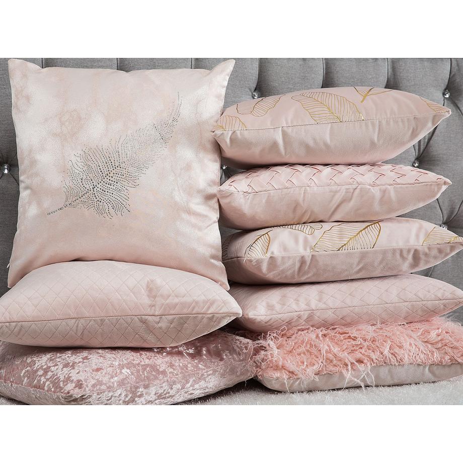 Beliani Lot de 2 coussins décoratifs en Polyester Traditionnel SILENE  