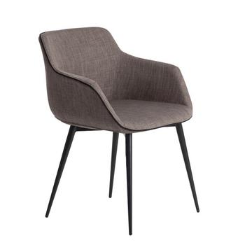 Fauteuil en tissu et acier noir