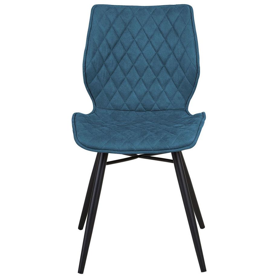 Beliani Lot de 2 chaises de salle à manger en Tissu Glamour LISLE  