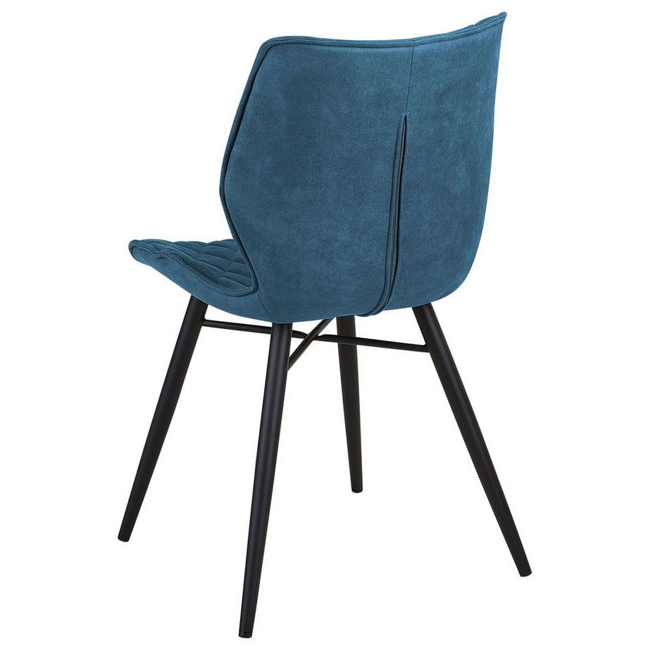 Beliani Lot de 2 chaises de salle à manger en Tissu Glamour LISLE  