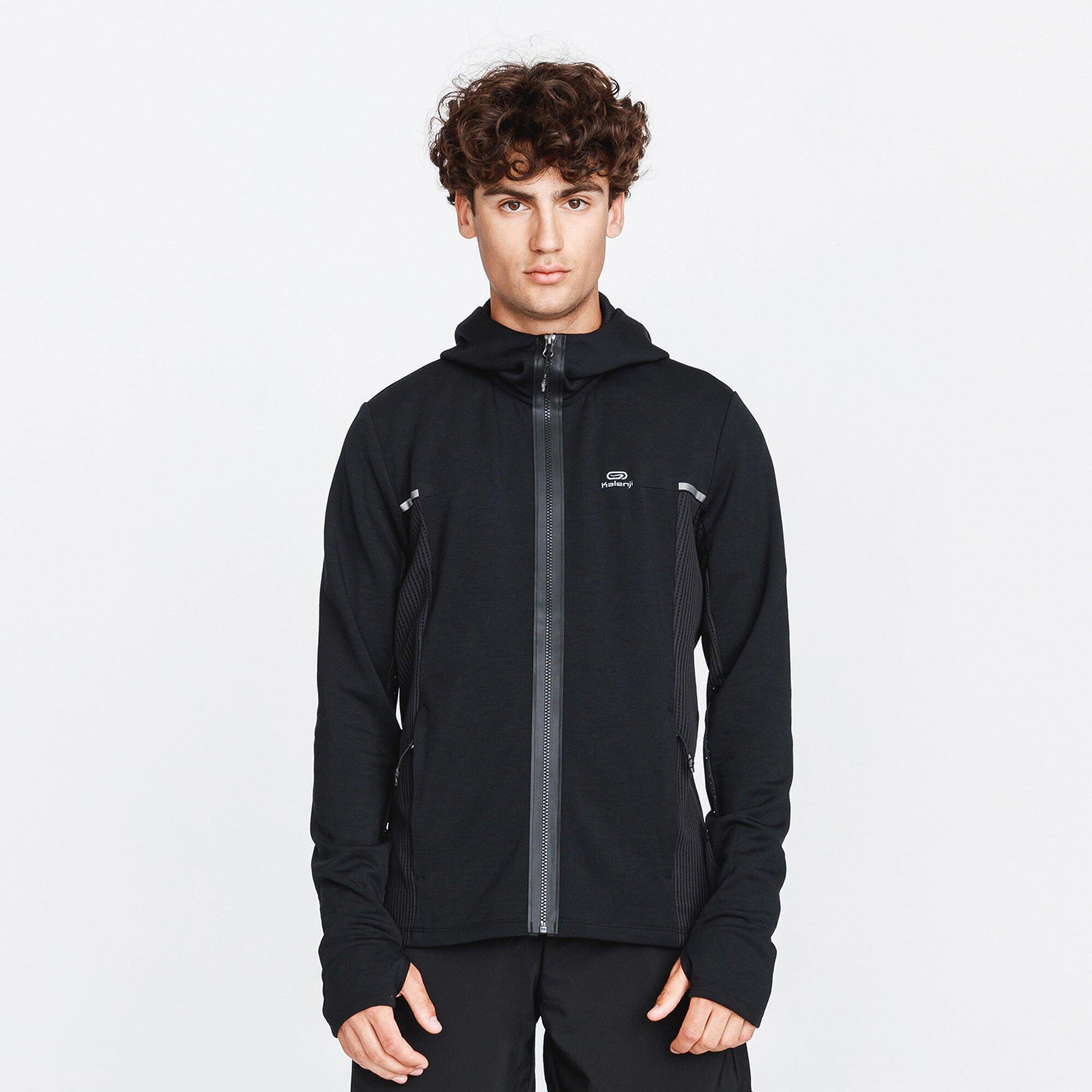 KALENJI VESTE RUNNING RUN WARM NOIR HOMME acheter en ligne MANOR