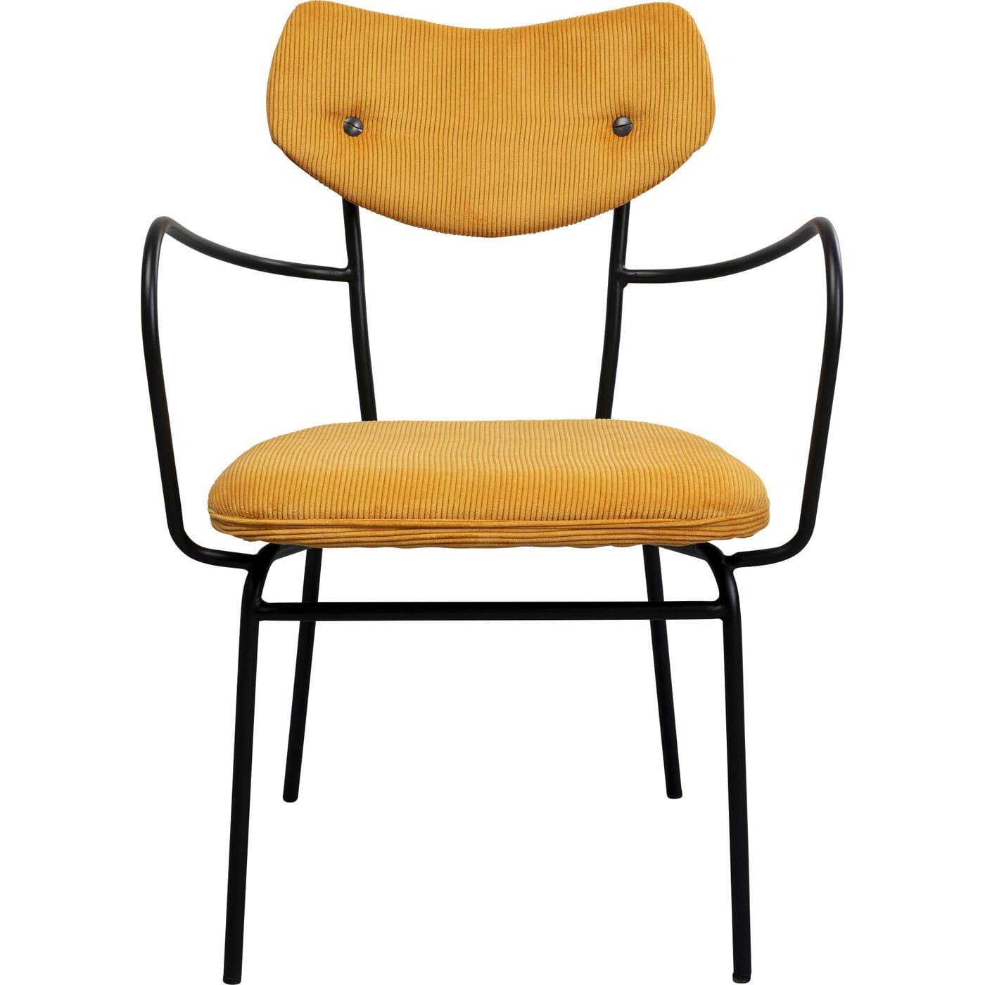 KARE Design Chaise avec accoudoirs Viola jaune  