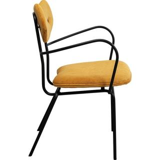KARE Design Chaise avec accoudoirs Viola jaune  