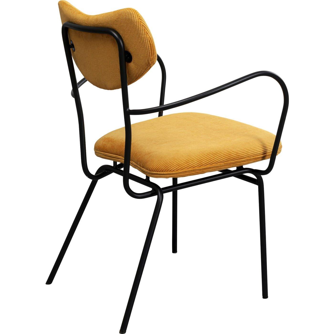 KARE Design Chaise avec accoudoirs Viola jaune  