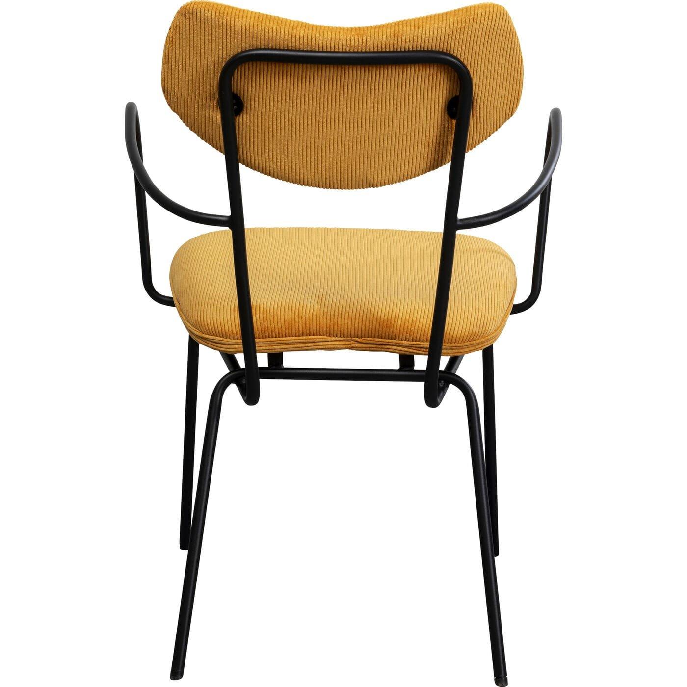 KARE Design Chaise avec accoudoirs Viola jaune  