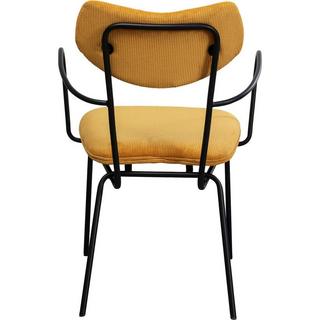 KARE Design Chaise avec accoudoirs Viola jaune  