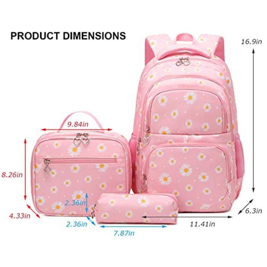 Only-bags.store  Sac d'école Sac à dos Cartable d'école Loisirs avec panier repas et trousse à crayons 