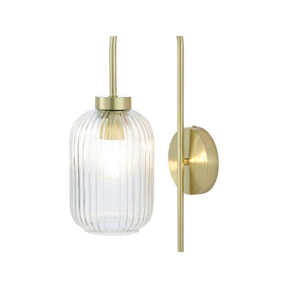 Vente-unique Vintage-Wandleuchte - Metall & Glas- 25 x 14 x 41 cm - Goldfarben - LOUXOR  