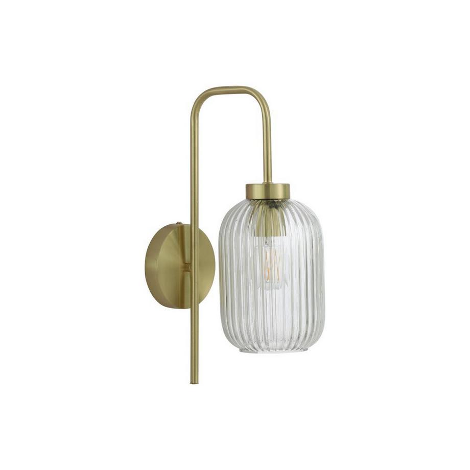 Vintage-Wandleuchte - Metall & Glas- 25 x 14 x 41 cm - Goldfarben - LOUXOR