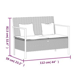 VidaXL Banc de jardin rotin synthétique  