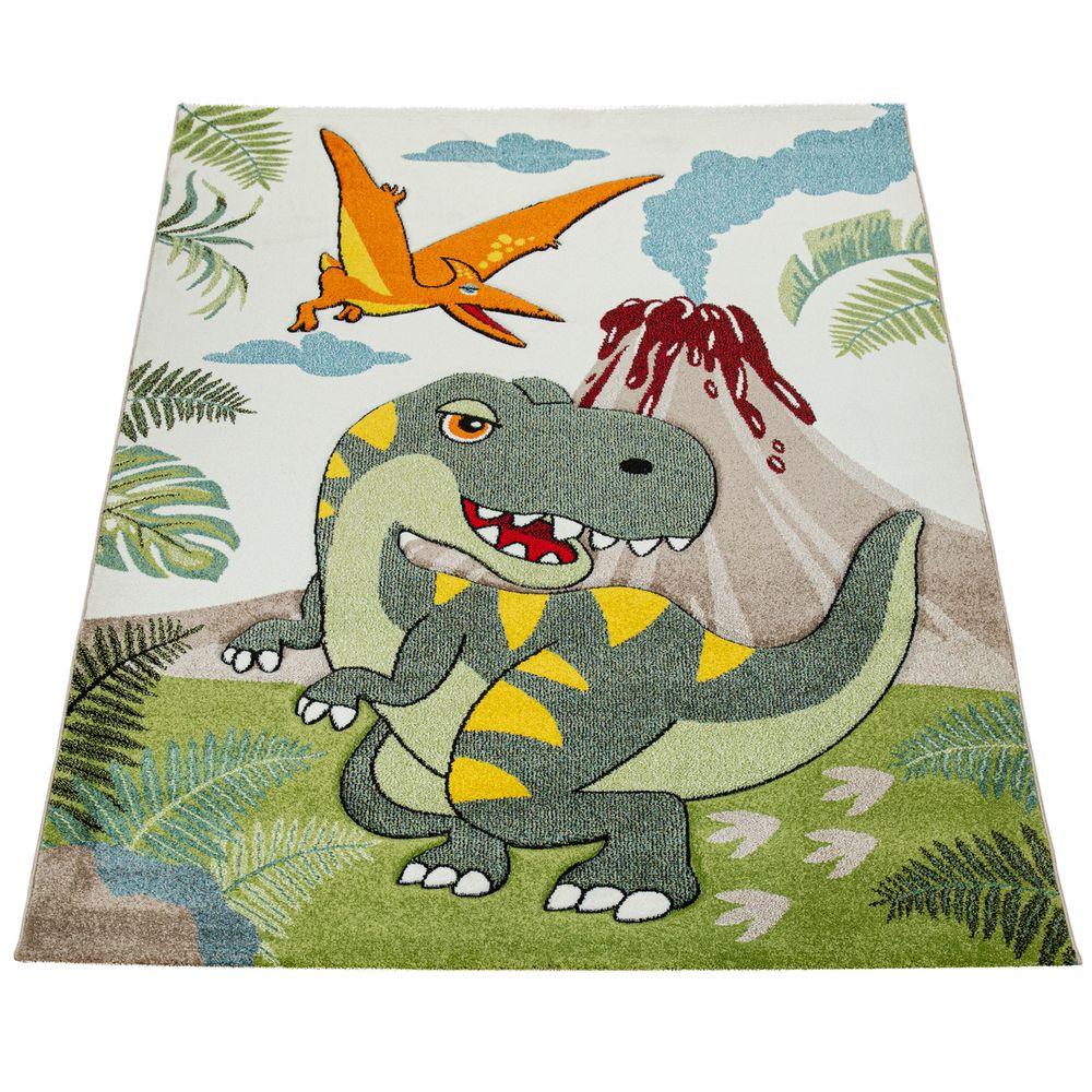 Paco Home Short Flora Children's Carpet Dinosaurs  