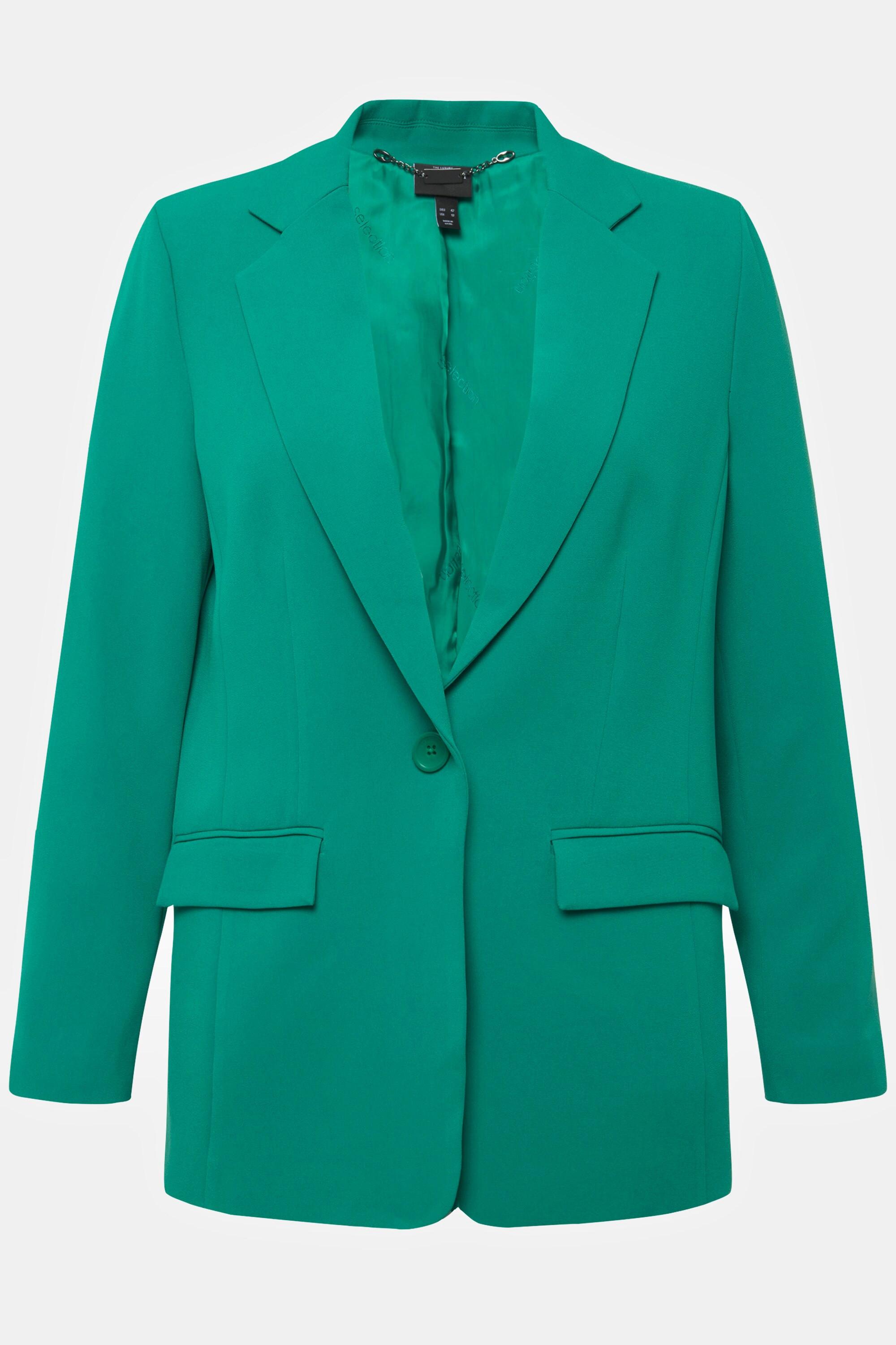 Ulla Popken  Blazer, Reverskragen, Klappentaschen, Knopfverschluss 