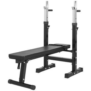 Gorilla Sports  Banc de musculation avec support et ensemble de fonte 