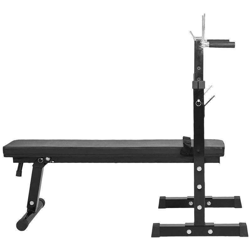 Gorilla Sports  Banc de musculation avec support et ensemble de fonte 