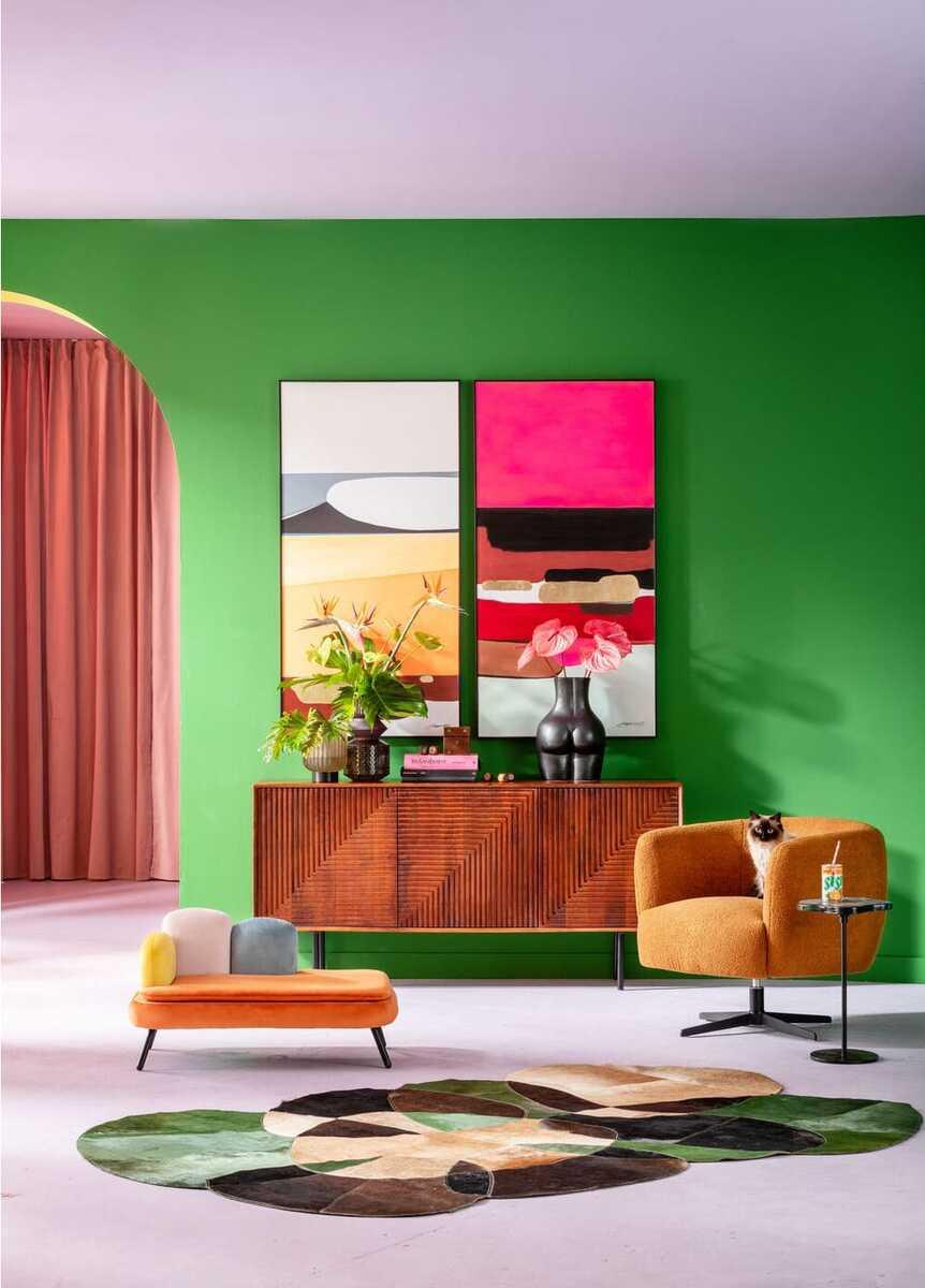 KARE Design Drehsessel Peony Fuzzy Brown  