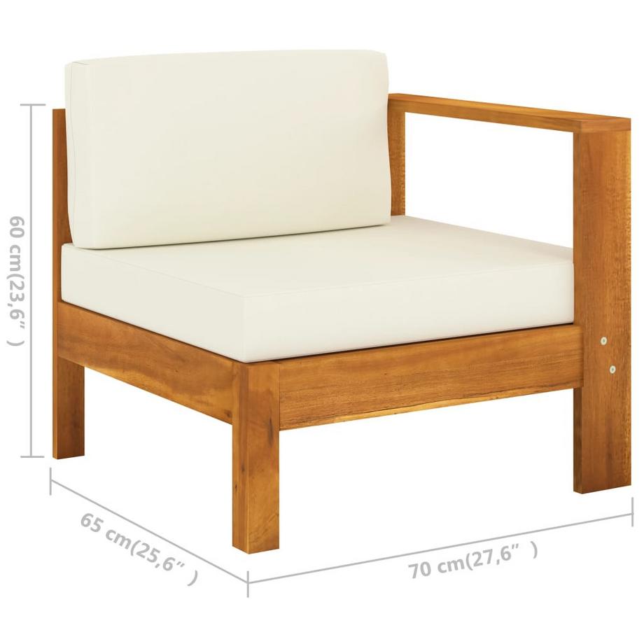 VidaXL set divani da giardino Legno di acacia  