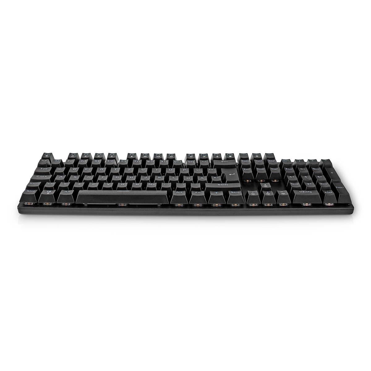 Nedis  Clavier de jeu filaire | USB Type-A | Touches mécaniques | LED | Allemand | DE Layout | Alimentation USB | Longueur du câble d'alimentation : 1.50 m | Gaming 