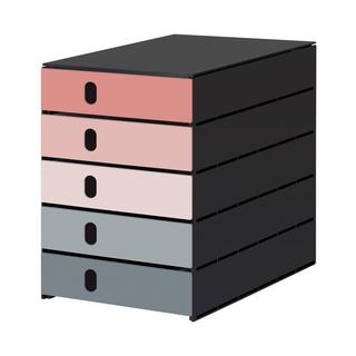 Styro office drawer boxstyroval pro emotions with 5 closed drawers, advent / housing eco black  