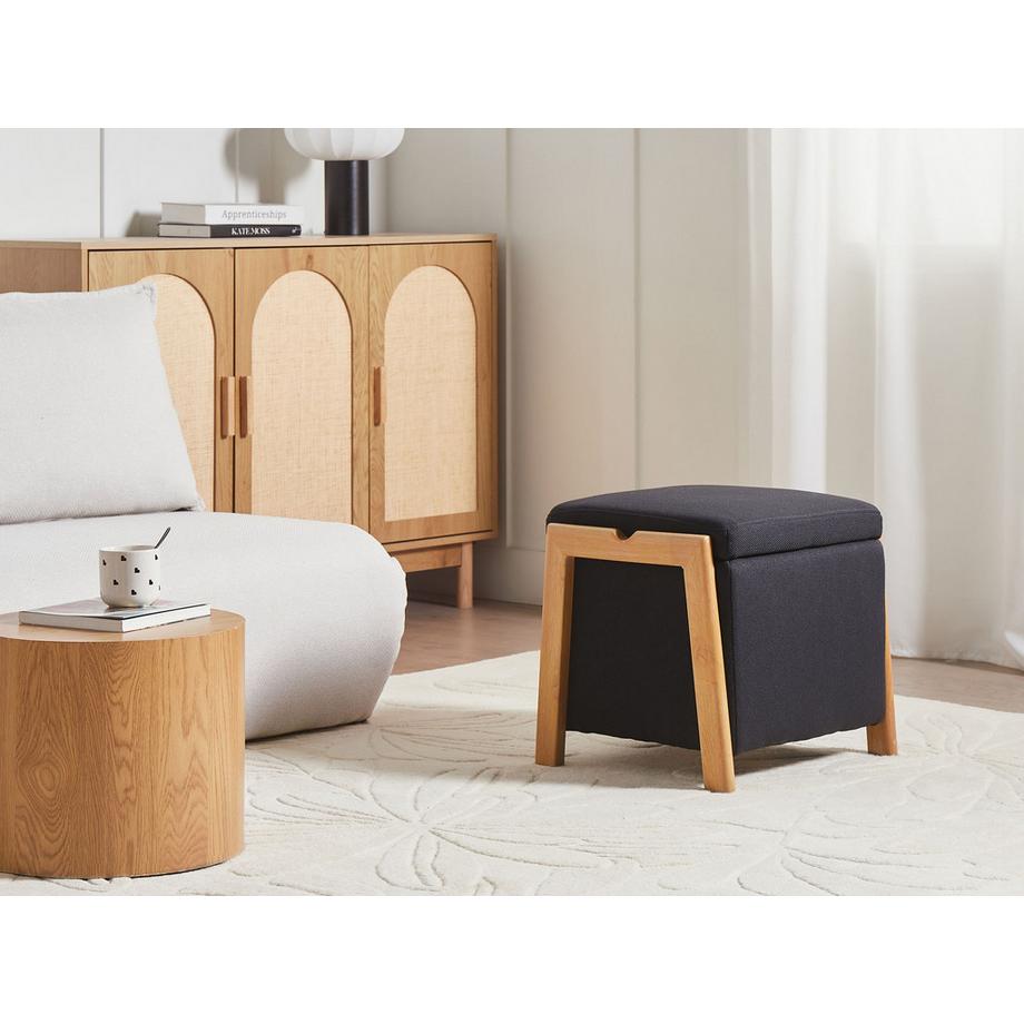 Beliani Pouf de rangement en Tissu  EDLAND  