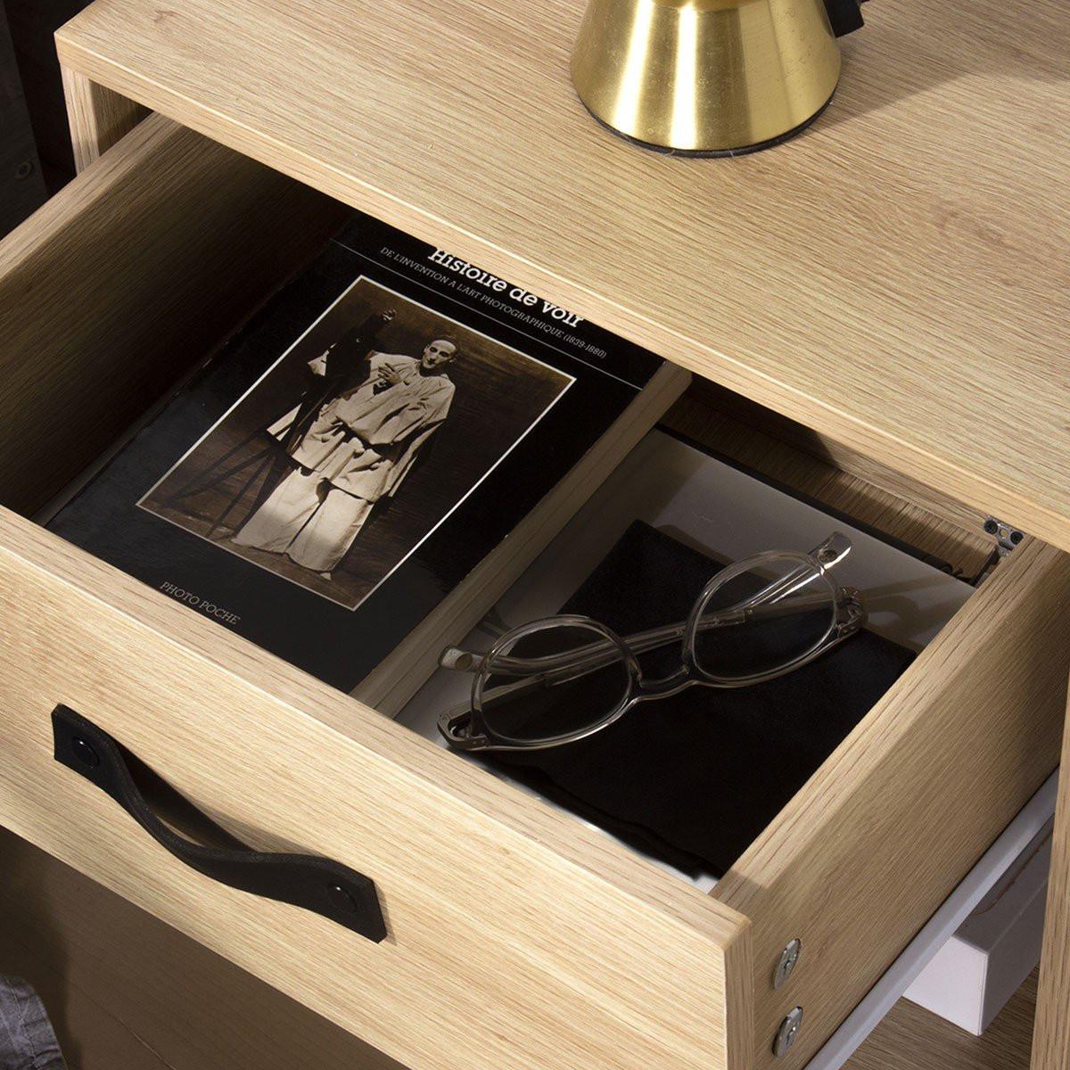 Calicosy Comodino con 1 cassetto e 1 scomparto  