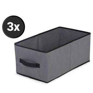 B2X Großer Textilschrank mit Schubladen Massido – Graphitgrau  