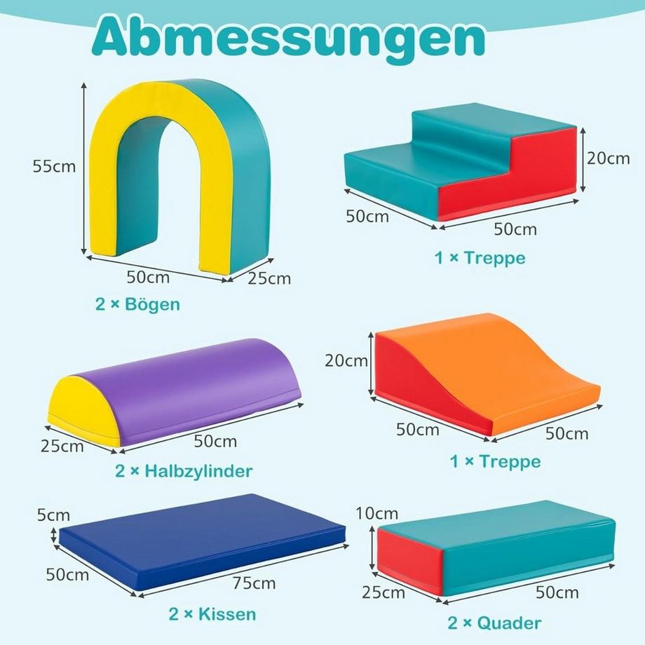Northix Ensemble de blocs d'escalade en mousse pour tout-petits  