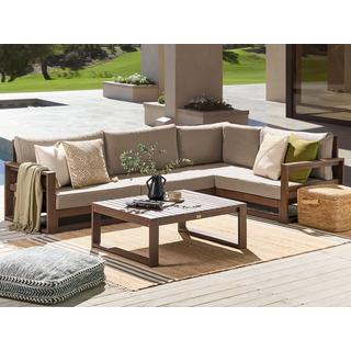 Beliani Set lounge pour jardin en Bois d'acacia certifié FSC® Scandinave TIMOR  