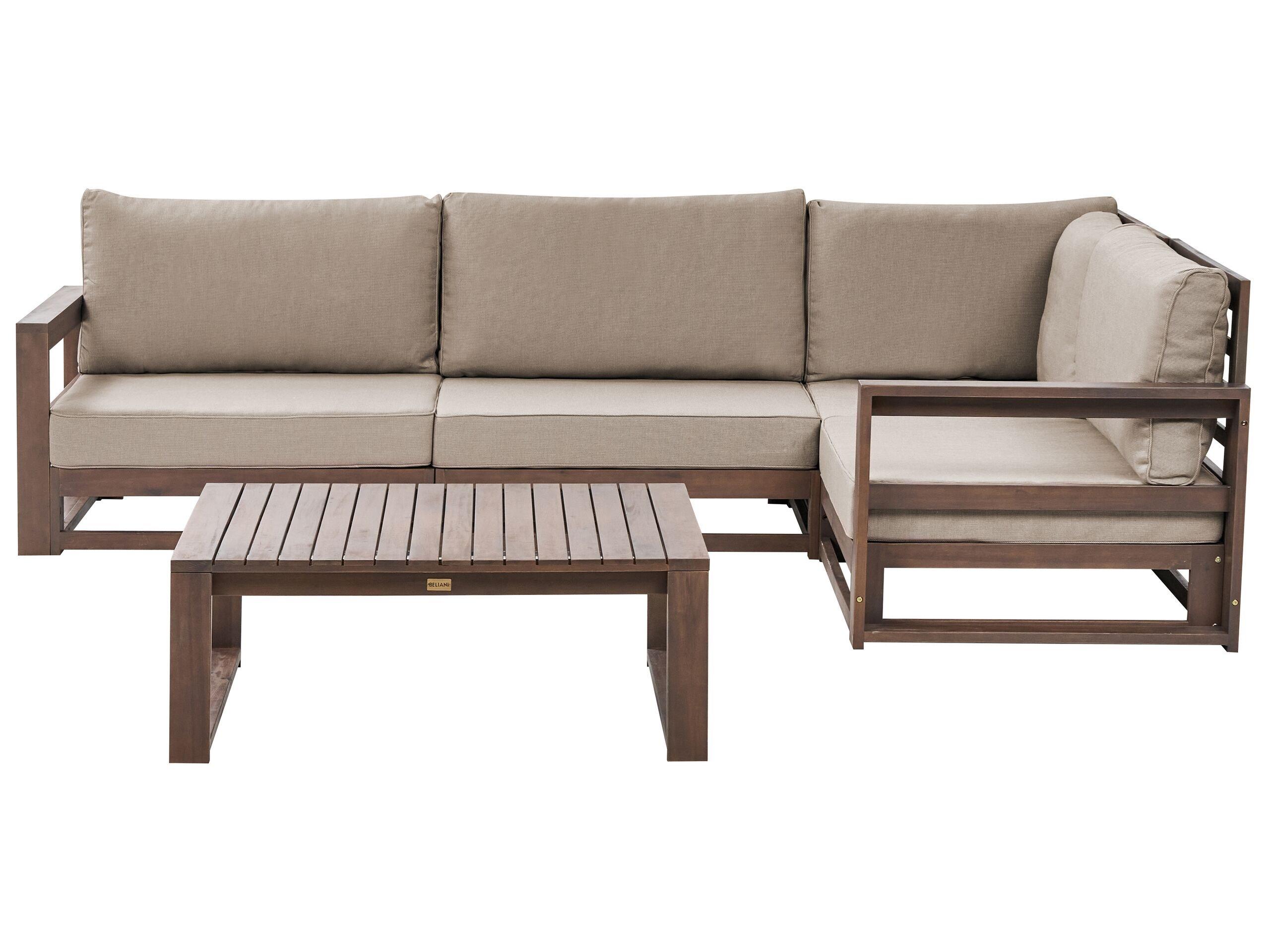 Beliani Set lounge pour jardin en Bois d'acacia certifié FSC® Scandinave TIMOR  