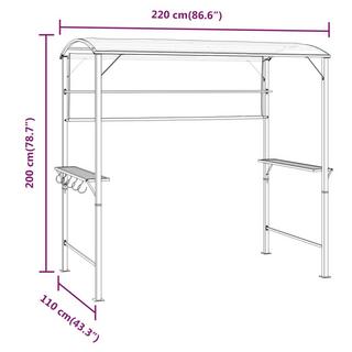 VidaXL gazebo Tessuto  