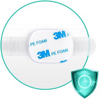 B2X  Serrure de sécurité pour portes d'armoires Ricokids 798100, paquet de 6, blanc 