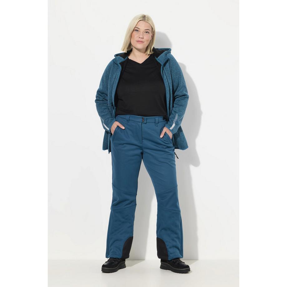 Ulla Popken Pantalon Softshell déperlant avec fermeture à scratch et pare-neige  