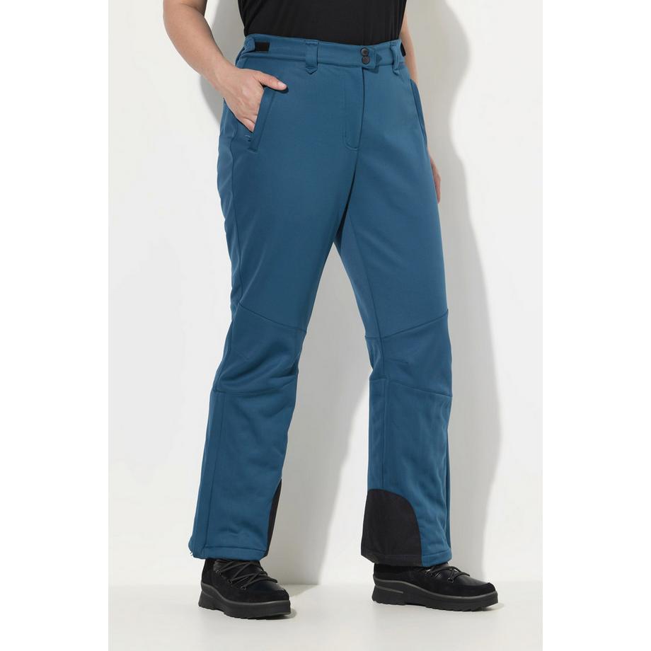Ulla Popken Pantalon Softshell déperlant avec fermeture à scratch et pare-neige  