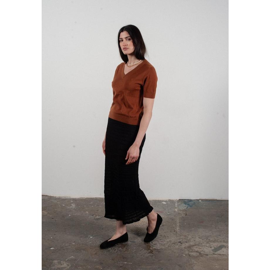 Studio Cashmere8 Frida 10 V-Ausschnitt Kurzarm T-Shirt  